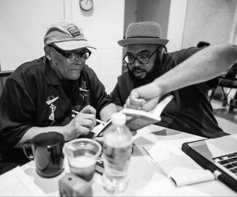 Khalid w/ director of Big White Fog, Ron OJ Parson