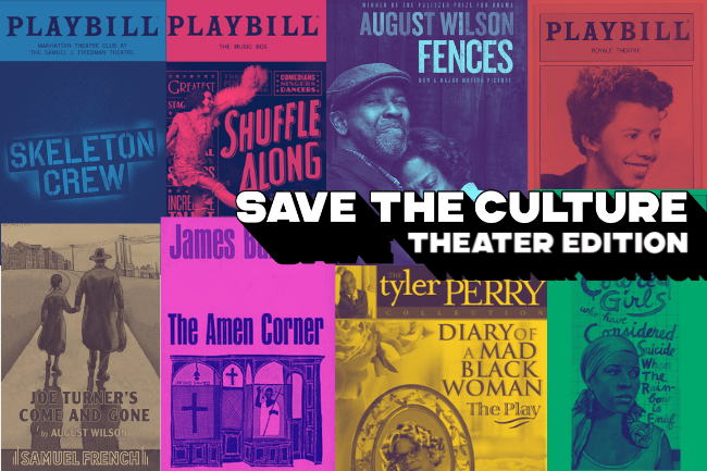 Save The Culture: Theatre Graphic