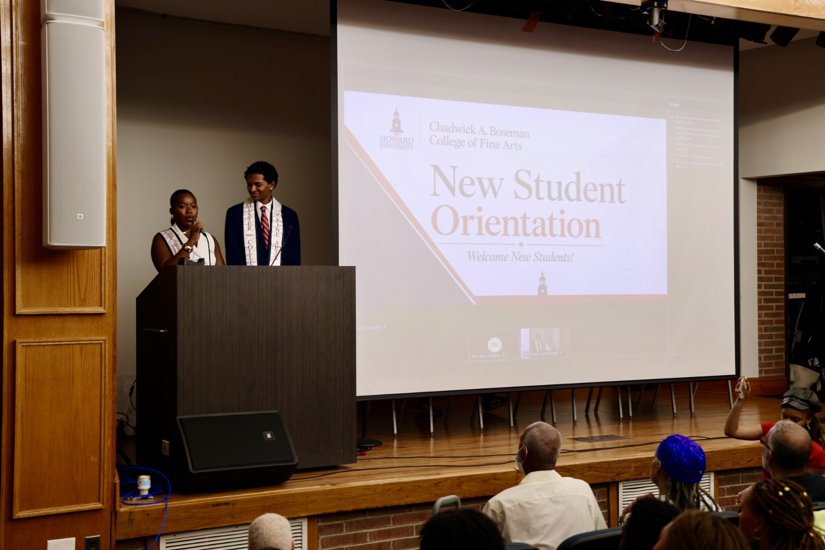Mister CABCoFA Parker Bryant and Miss CABCoFA Me’kaili Johnson kicked off New Student Orientation for the 2026-27 academic year. Photo by Chad Eric Smith.