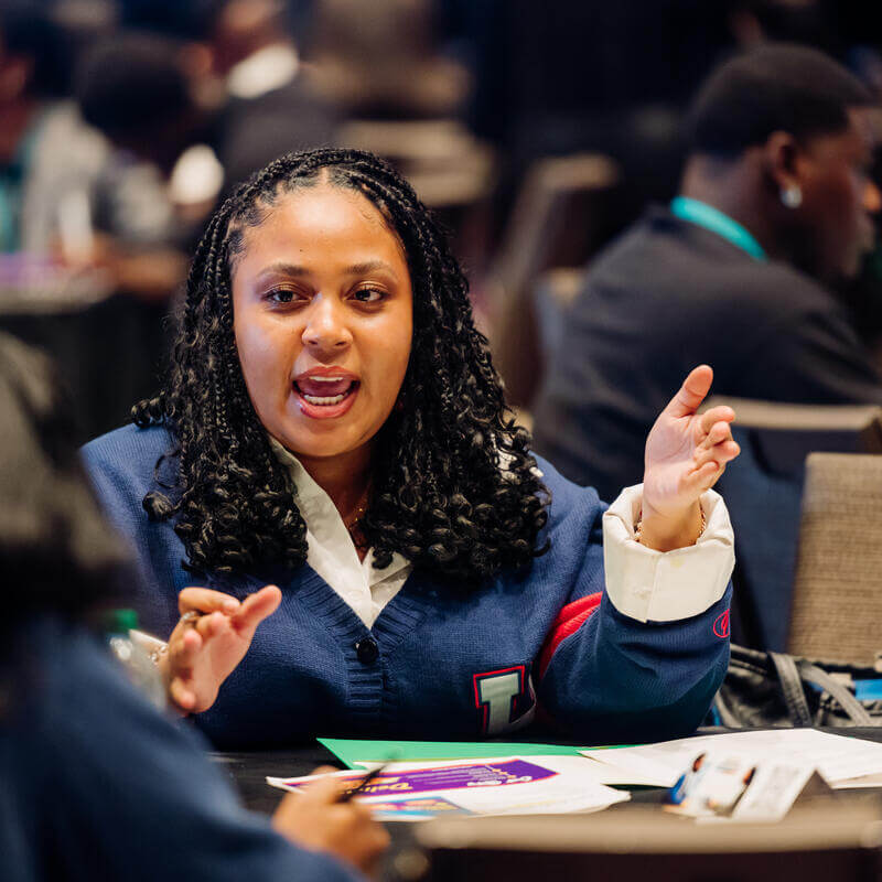 Audience member speaks