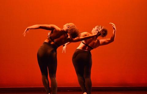 Howard University musical theatre students dancing.