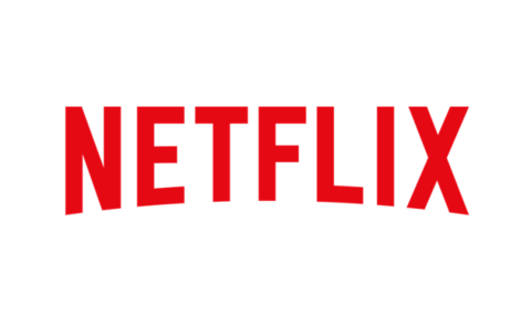 Netflix logo in red lettering