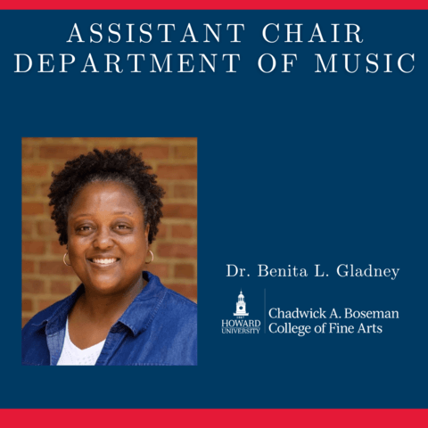 Assistant Chair Department of Music Benita Gladney