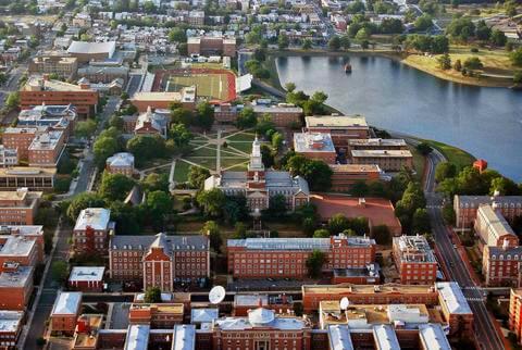 Aerial photo of Howard University