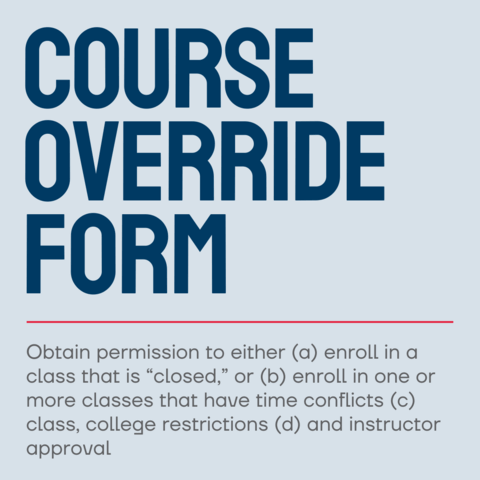 Course Override Form