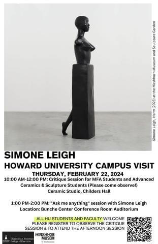 SIMONE LEIGH HOWARD UNIVERSITY CAMPUS VISIT 2.22.2024
