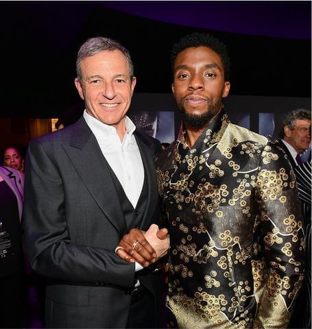 Bob Iger and Chadwick A. Boseman