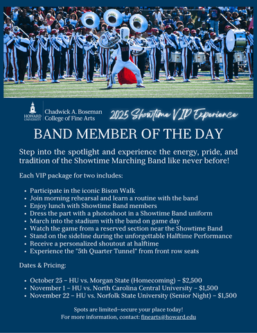 The Showtime VIP Experience Flyer