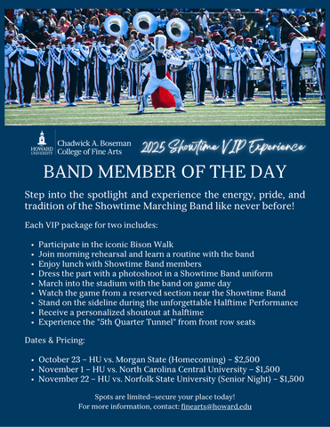 The Showtime VIP Experience Flyer