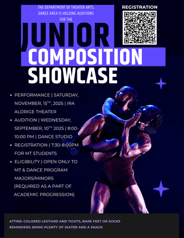 For the Junior Composition Showcase Auditions Flyer