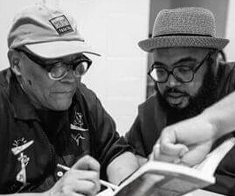 Khalid w/ director of Big White Fog, Ron OJ Parson