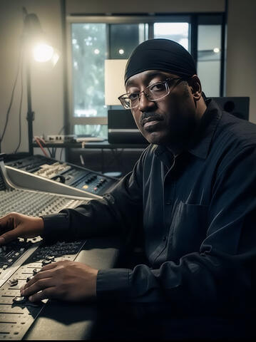 Mark Batson Sits at Sound Board