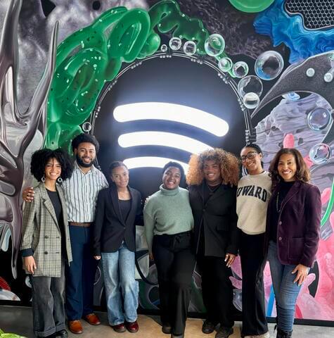 Students pose with Professor McDonald during NYC Trip