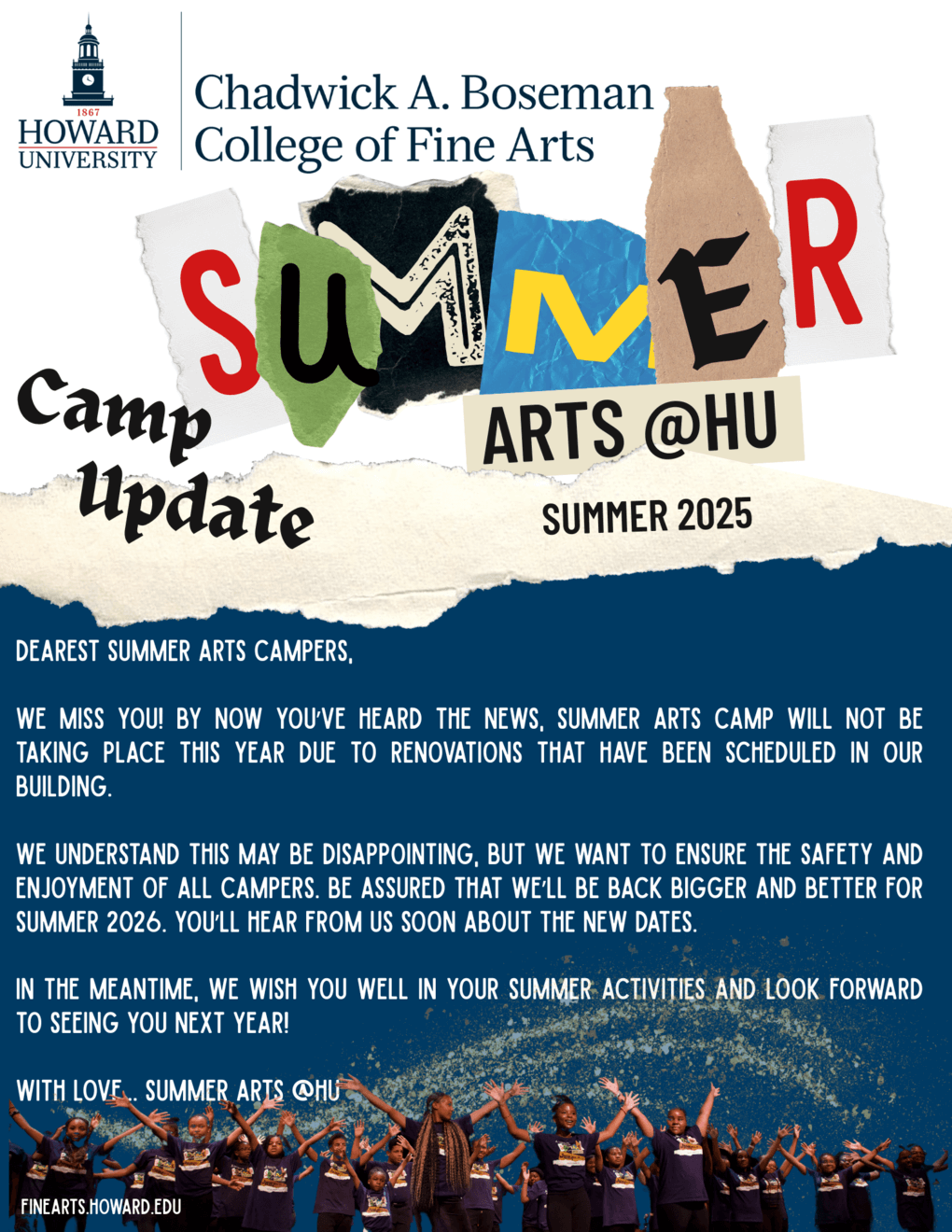 Summer Arts at Howard University camp update