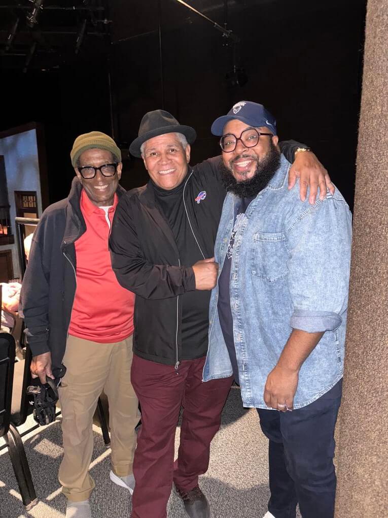 Khalid w/ two of Chicago's preeminent directors, Ron OJ Parson (c) and Chuck Smith (L)