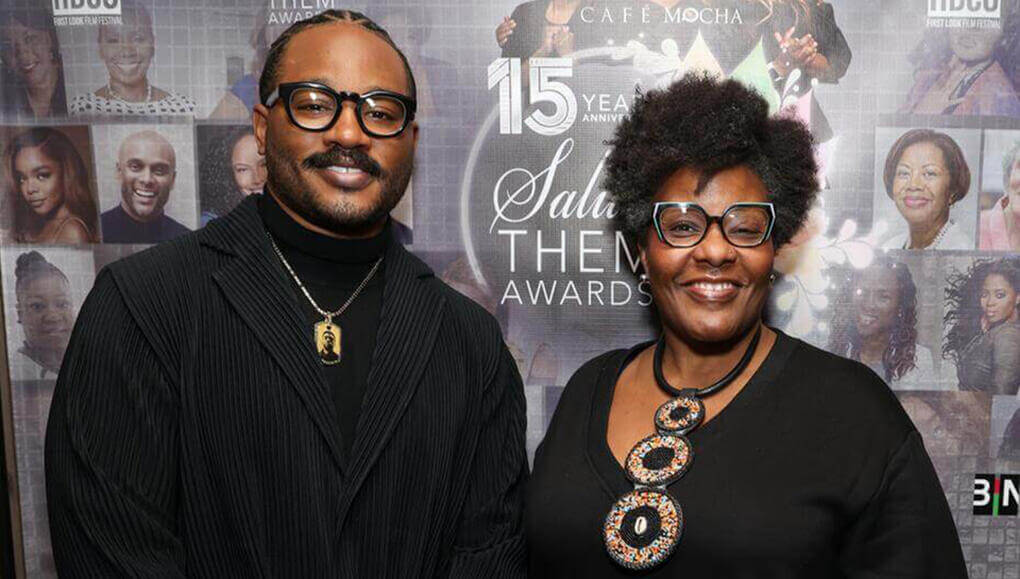 Filmmaker Ryan Coogler and Dean Raquel Monroe at the 2025 HBCU FirstLOOK Film Festival.