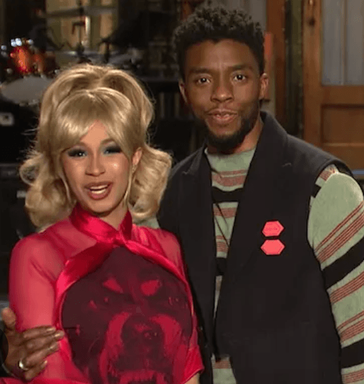 Cardi Bi and Chadwick A. Boseman