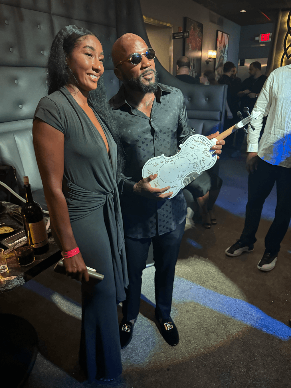 Clarke and Young Jeezy (with violin she gifted him)