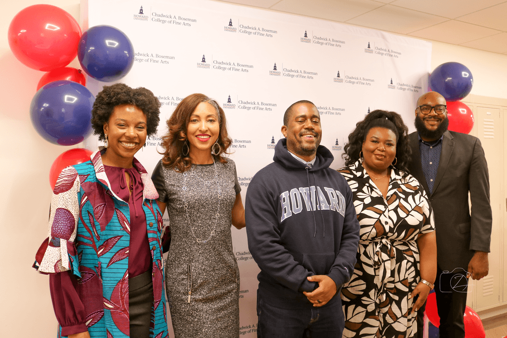 Marketing in the Arts Panel Pose with Prof. McDonal and Bison Noel Best